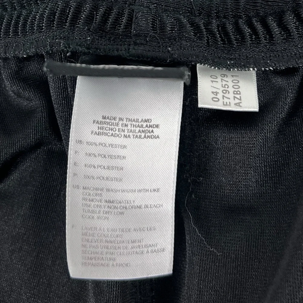 Adidas Mens XL Shorts Dazzle Shiny Y2K Basketball Pockets Black Red Striped - Picture 11 of 15